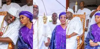 The Ooni of Ife, Oba Enitan Adeyeye Ogunwusi recently stepped out in style with his fifth wife, Queen Aderonke Ademiluyi-Ogunwusi. The Yoruba monarch was spotted at an event over the weekend with his fifth wife. The Ooni and Queen Aderonke had attended the Queen Moremi Initiative, which Queen Aderonke is in charge of.
