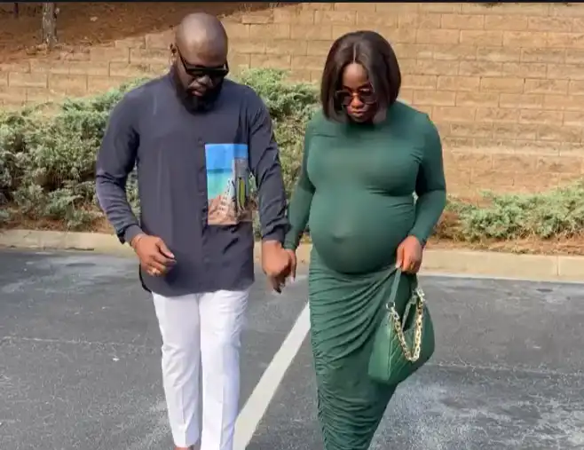 Lasisi Elenu hails pregnant women as he steps out in style with his fiancée, Nonso Adika