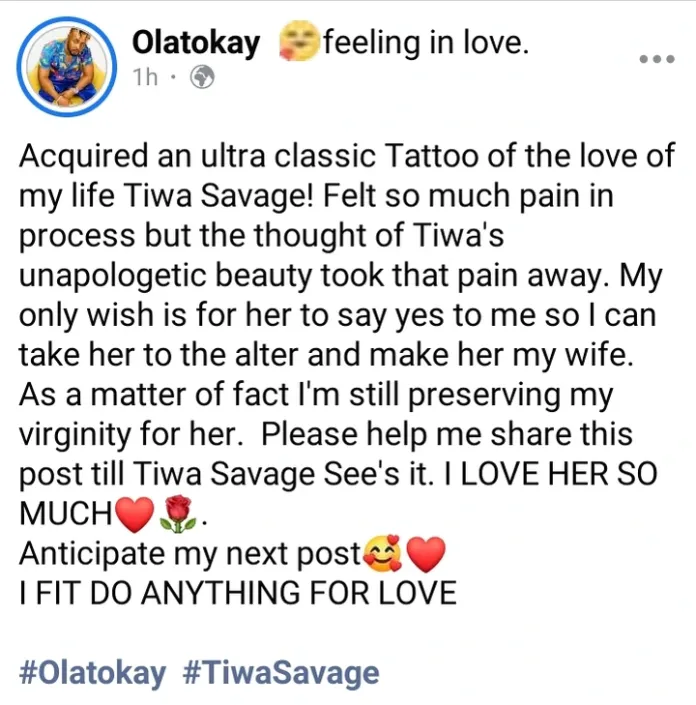 tiwa savage olatokay tattoo 2