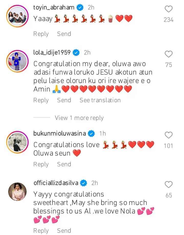 Congratulatory messages pour in as Kiekie welcomes baby girl Kemi Filani blog 1