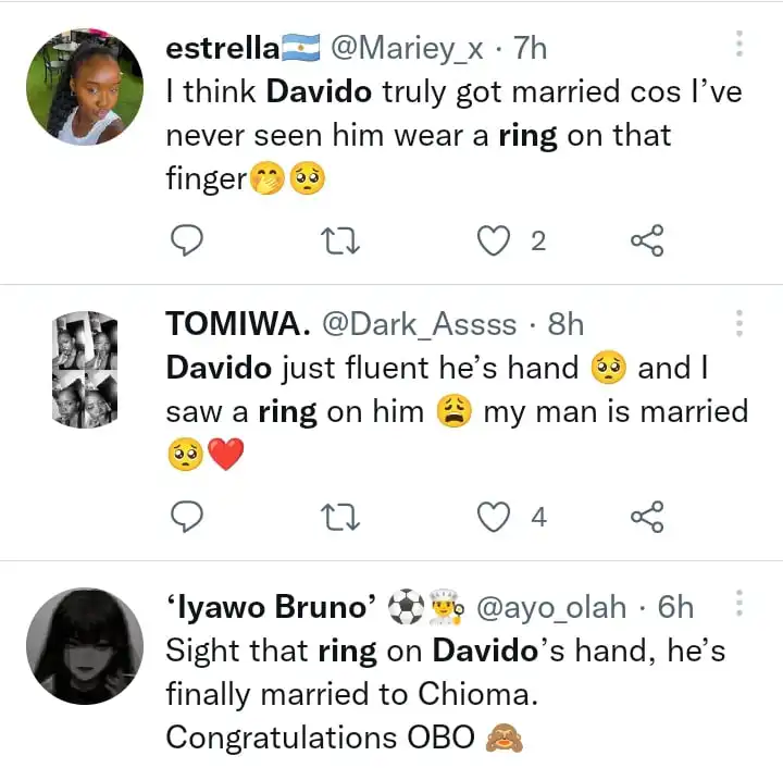 Davido is spotted with wedding ring Kemi Filani blog
