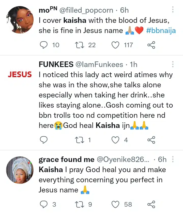Fans pray for BBNaija Kaisha Kemi Filani blog.jpg