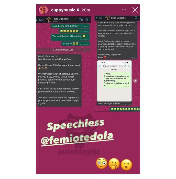 Femi Otedola gifts DJ Cuppy a 5000000 Country home Kemi Filani blog.jpg