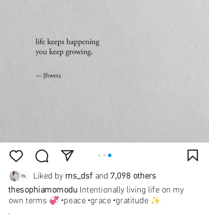 Intentionally living life on my own terms Sophia Momodu Kemi Filani blog 1