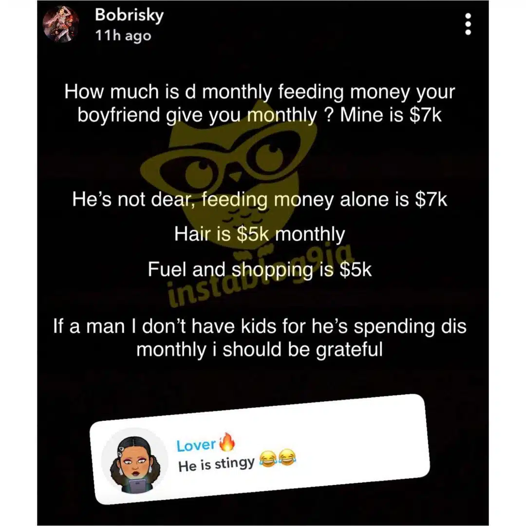My boyfriend gives me 17k monthly Bobrisky Kemi Filani blog.jpg