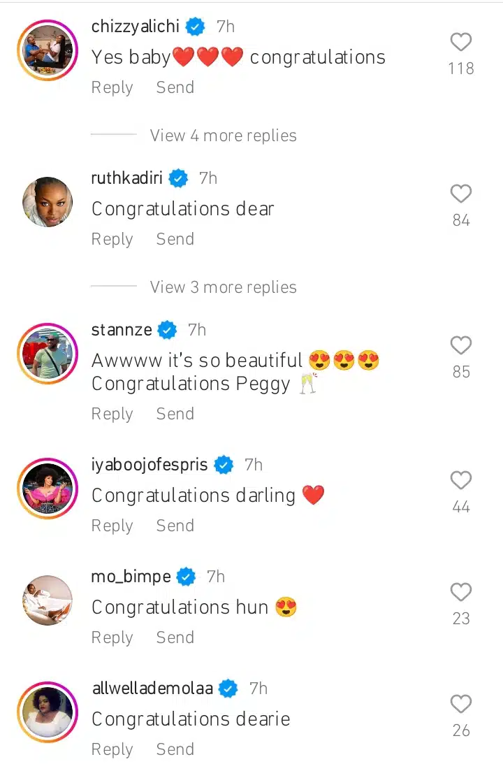 Reactions as Peggy Ovire flaunts gigantic engagement ring Kemi Filani blog.jpg