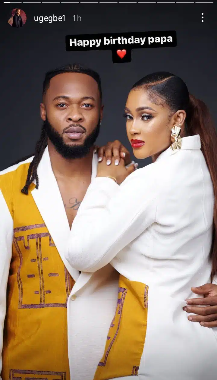 Sandra Okagbue sweetly celebrates her man, Flavor and their daughter, Kaima on their birthday