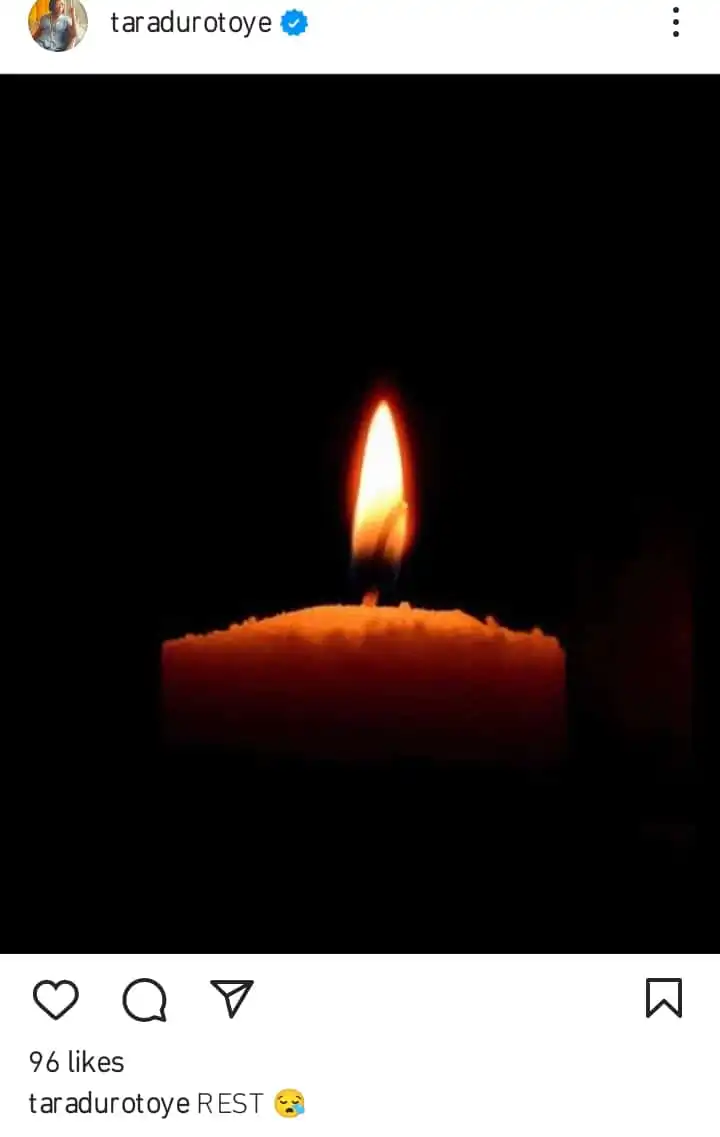 Tara Durotoye mourns Sammie Okposo death Kemi Filani blog
