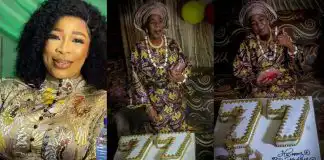 Actress Kemi Korede marks mother’s birthday in grand style (Photos)