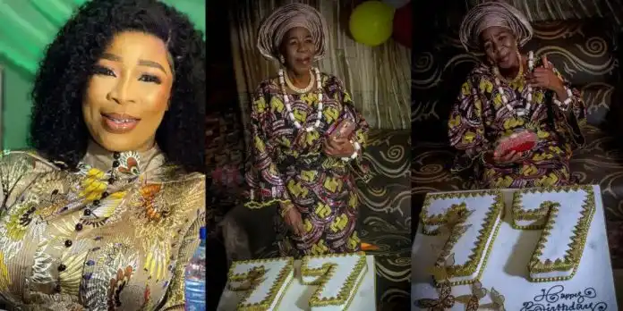Actress Kemi Korede marks mother’s birthday in grand style (Photos)