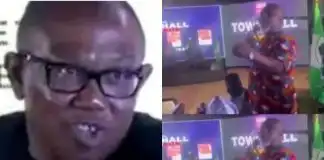 Dino Melaye demands an apology from Peter Obi following his outburst against him at the Presidential town hall meeting (Video)