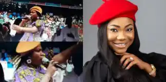 Mixed reactions as Mercy Chinwo performs at PDP rally (Video)