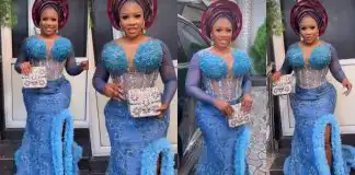 Sotayo Ogaga, others react as Wumi Toriola suffocates party guests with her b**bs (Video)