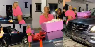 Crossdresser James Brown Speechless as fans gift him a car (Video)