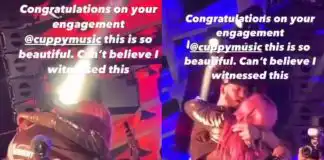 Jubilation as DJ Cuppy gets engaged by her white boyfriend