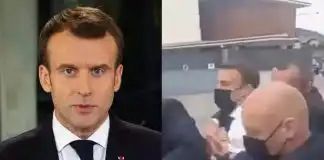 "This is what Bubu and Tinubu deserve" – Netizens react as France President, Emmanuel Macron receives hot slap again (Video)