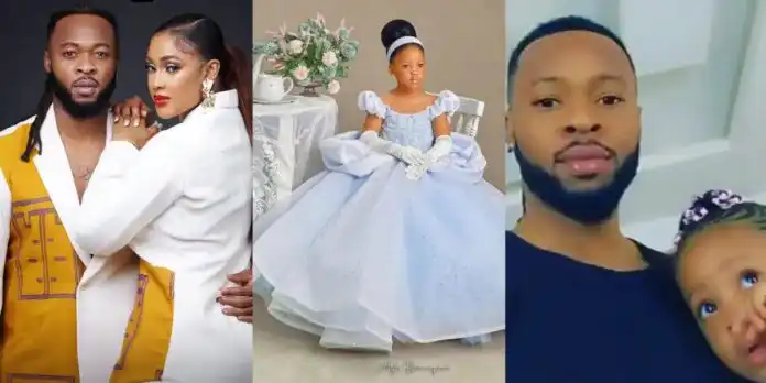 Sandra Okagbue sweetly celebrates her man, Flavor and their daughter, Kaima on their birthday