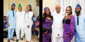 Chioma spotted with her wedding ring at Davido’s uncle’s inauguration festivities