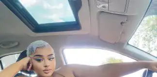 “Can you handle a stick shift”, S.A Model Kim Manana shows off her huge erected breasts in latest photos