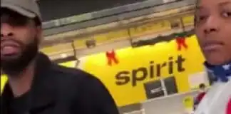 Man catches his wife about to get on a flight