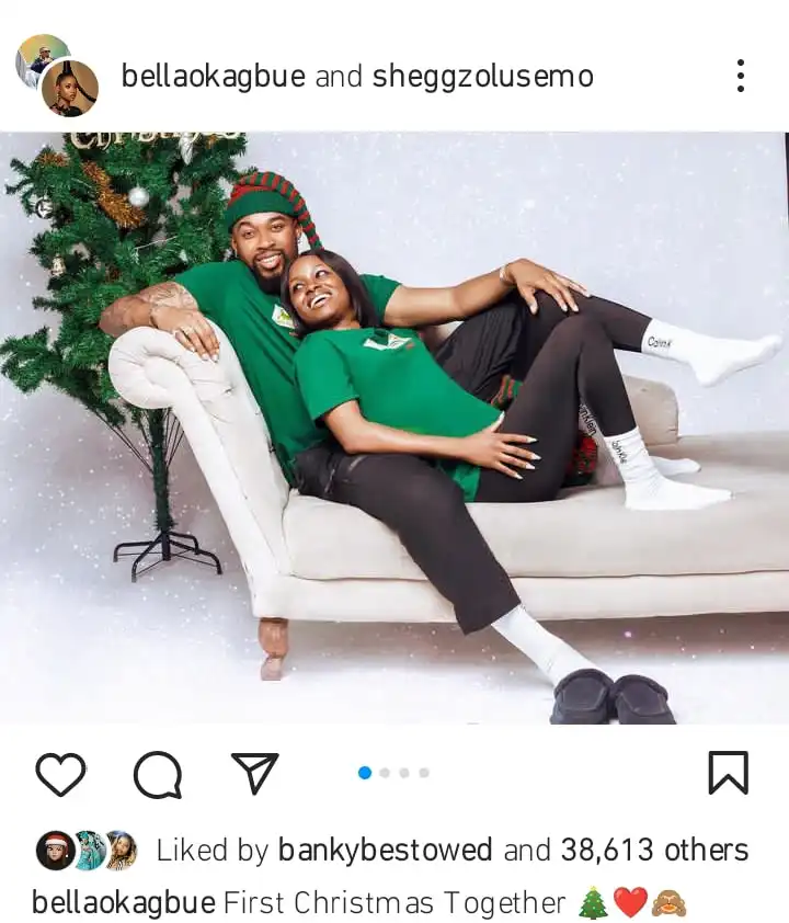 Bella Okagbue and Sheggz mark first Christmas Kemi Filani blog