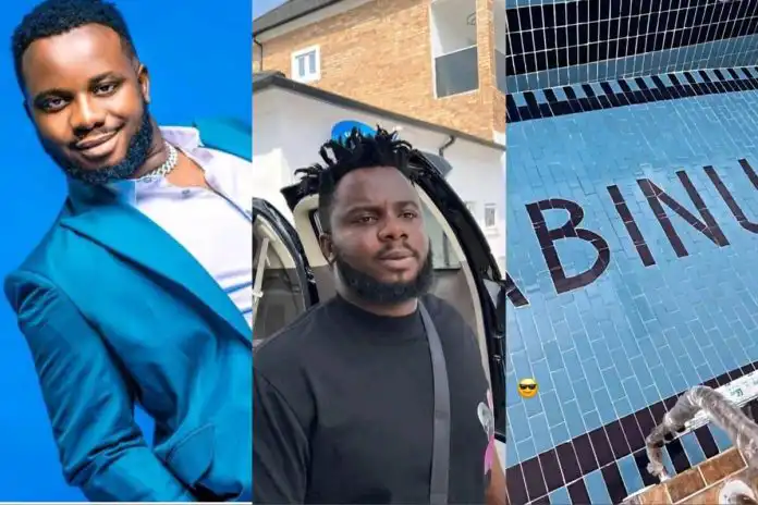 Sabinus acquires a new mansion with customized swimming pool (video) Sabinus acquires a new mansion with customized swimming pool (video)