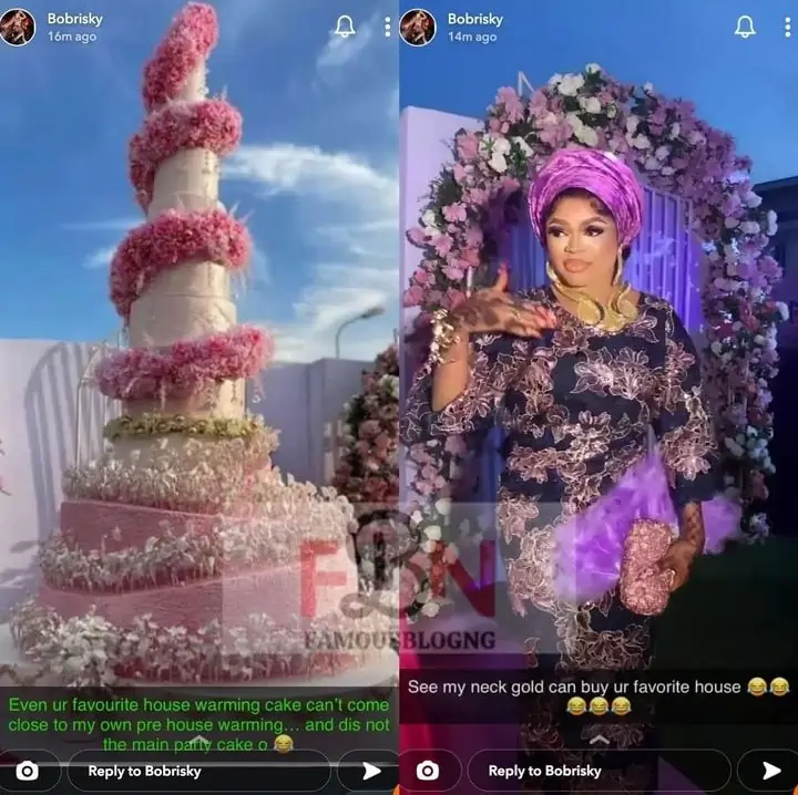 Even ur favorite housewarming cake Bobrisky mocks Papaya Ex Kemi Filani blog