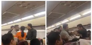 Fight breaks out between passengers during their flight (video)
