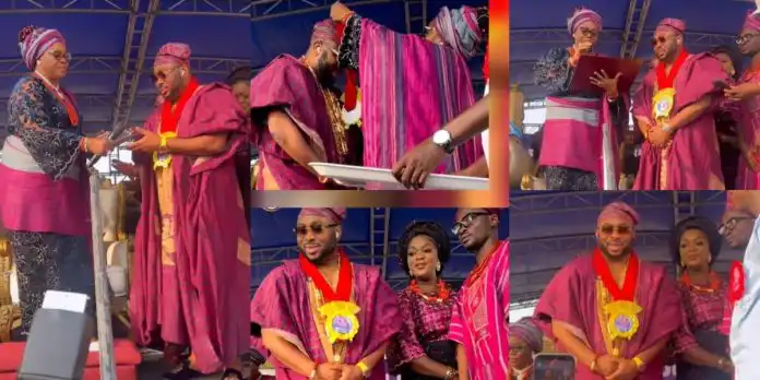 Tonto Dikeh’s ex, Olakunle Churchill bags honorary award in Ondo State