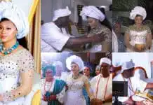 Olori Tobi Phillips shares video from the second phase of her wedding to the Ooni in celebration of their one month anniversary