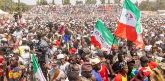 PDP supporters fight over cooked rice in Delta