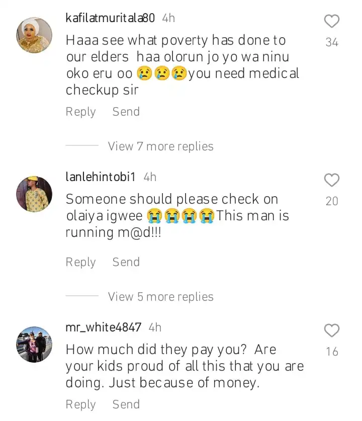 Reactions as Olaiya Igwe goes unclad to pray for Tinubu Kemi Filani blog
