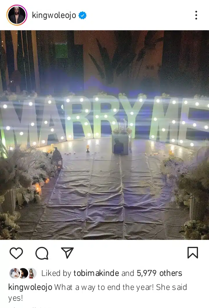 She said yes Wole Ojo engages mystery lover Kemi Filani blog.jpg