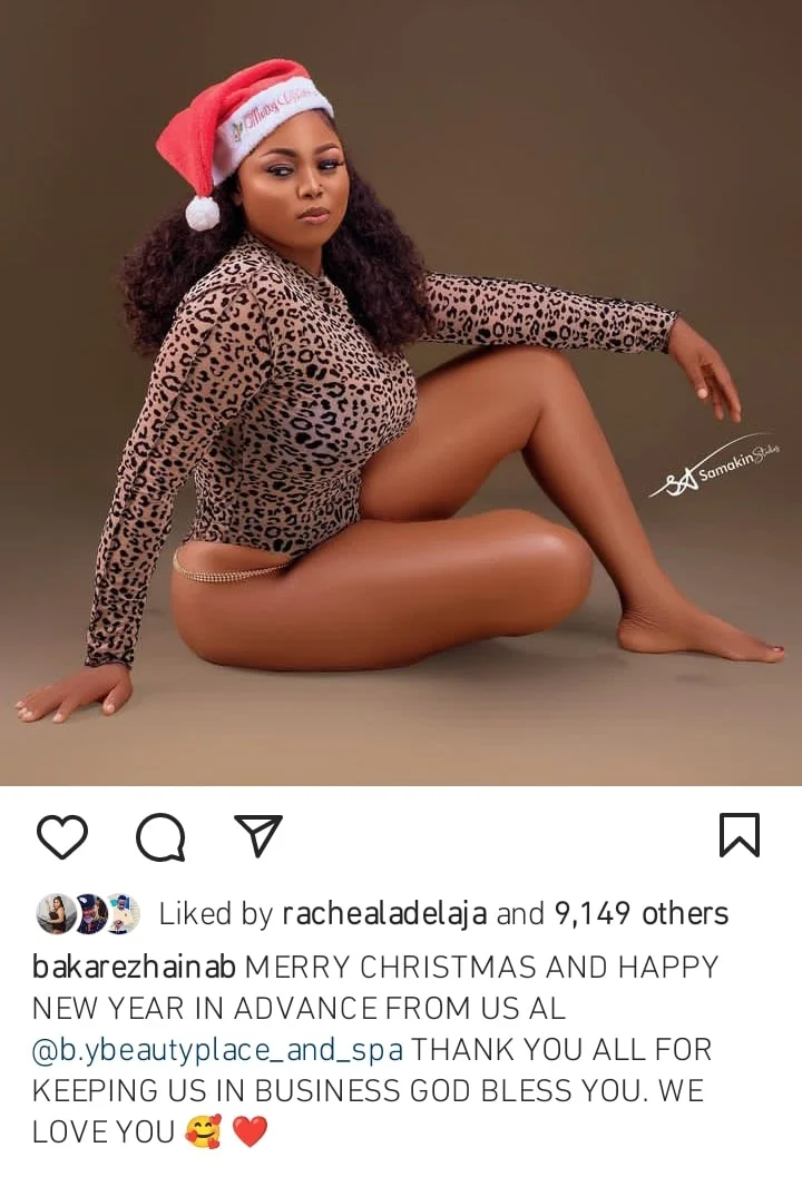 Zainab Bakare causes a stir with her racy Christmas photos Kemi Filani blog.jpg