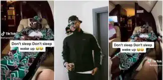 “Don’t sleep, don sleep o, E don already collect he money na why”- Video of Kizz Daniel sleeping on his Private Jet trends