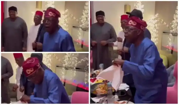 Tinubu thrills guests with ‘Buga’ dance in London (video)