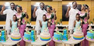 Mercy Johnson and husband, celebrate daughter, Purity as she clocks 7