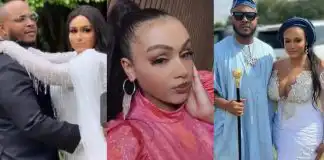 Drama as Sina Rambo’s wife, Korth calls him out over alleged domestic violence, exposes the Adelekes (Video)