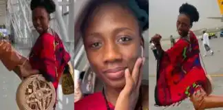 Korra Obidi creates huge scene at airport as she jets off to Ghana (Video)