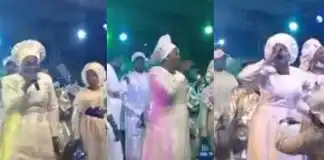 Funke Akindele storms Celestial Church of Christ members in Ogun State for prayers (Video)
