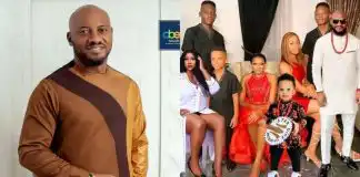 “May Zukwanike” Actor Yul Edochie tells wife, May as he reacts to a photoshopped family photo