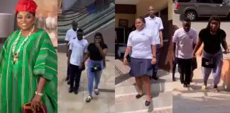 “I am literally in tears” Funke Akindele speechless as people with disabilities go extra miles to support her movie (Video)