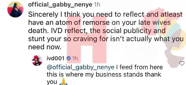 IVD replies SM user