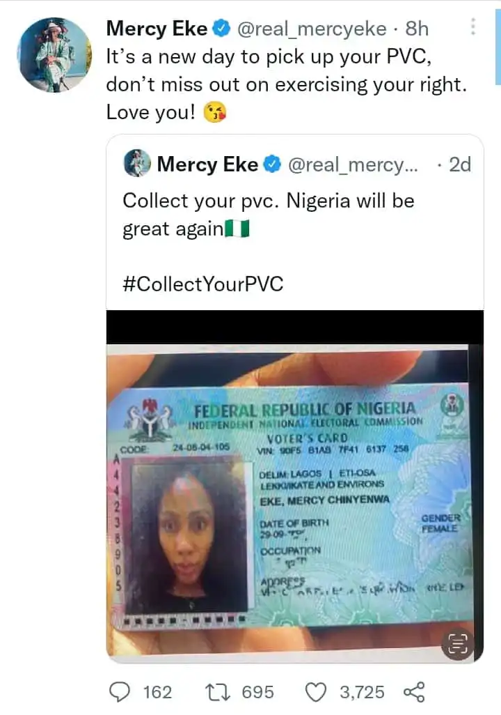 Mercy Eke sarcastically addressed her age controversy Kemi Filani blog