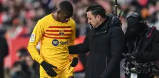 Ousmane Dembele suffers an injury during Barca’s match with Girona