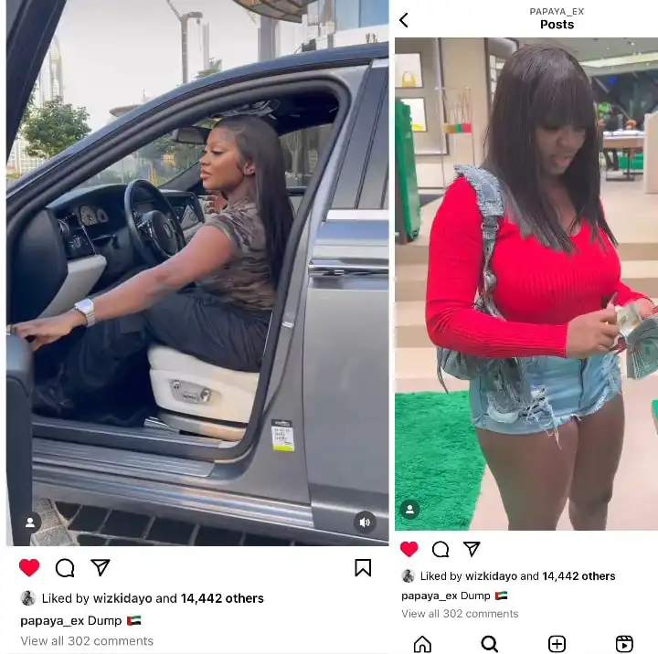 Papaya Ex rejoices as Wizkid likes her Instagram post Kemi Filani blog