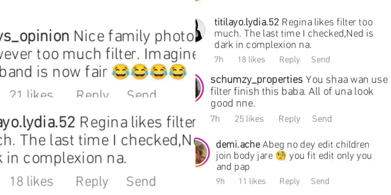 Reactions as Regina Daniels shares family photo Kemi Filani blog 1300x650 1
