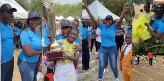 Mercy Johnson shares fun moments at inter-house sport, screams as daughter’s team win