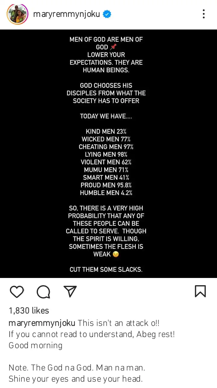 Why you should lower your expectations on men of God Mary Njoku Kemi Filani blog