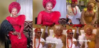 “Had to be double sure” Uche Ogbodo announces new title as she traditionally weds her younger boo, Bobby Marris (Video)
